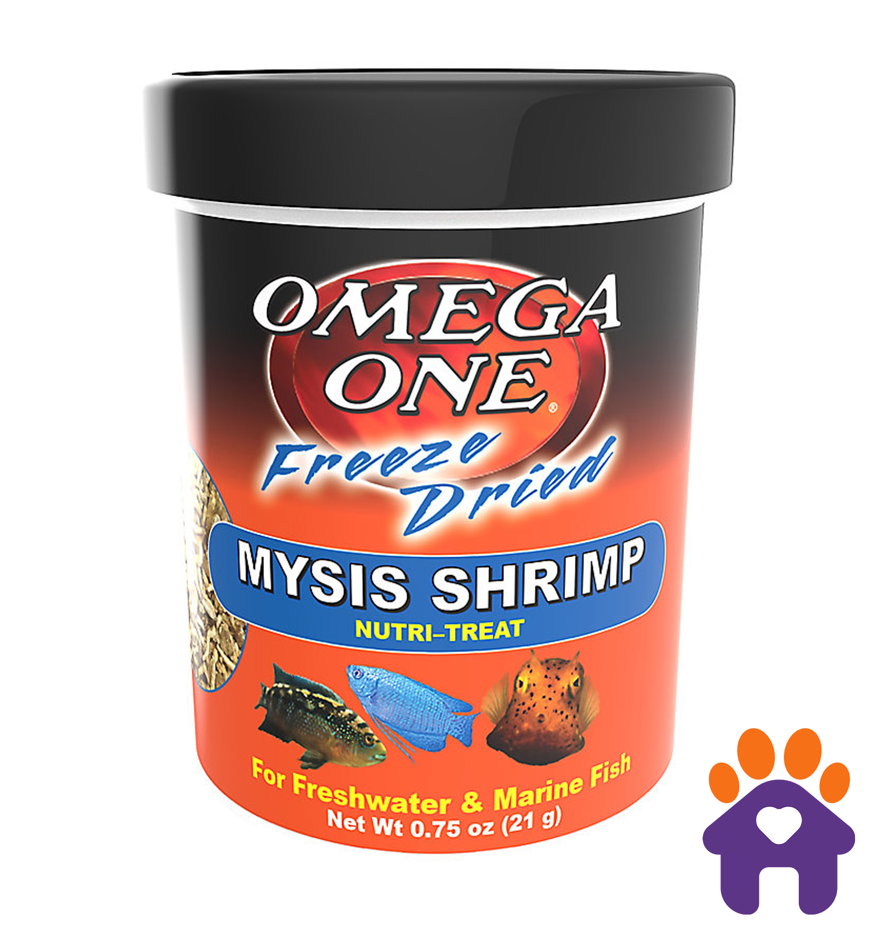 One Freeze Dried Mysis Shrimp